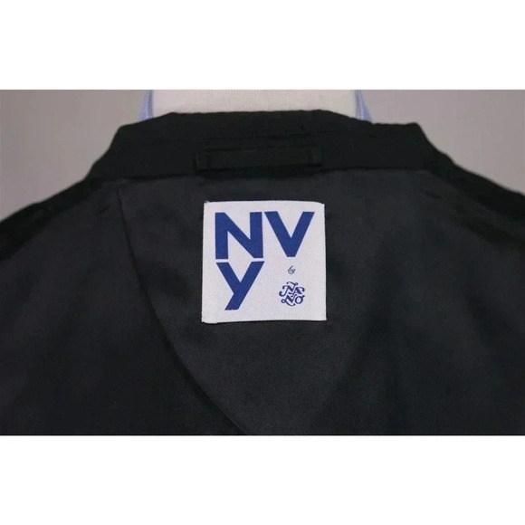 NVy by Nano-Universe Black Double Breasted Cotton Blazer Jacket Medium - Picture 7 of 8